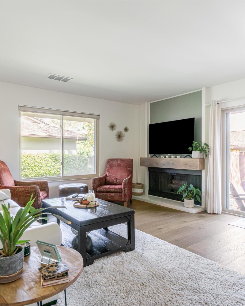 A furnished living room in a Walnut Creek rental managed by Bay Vista PM.